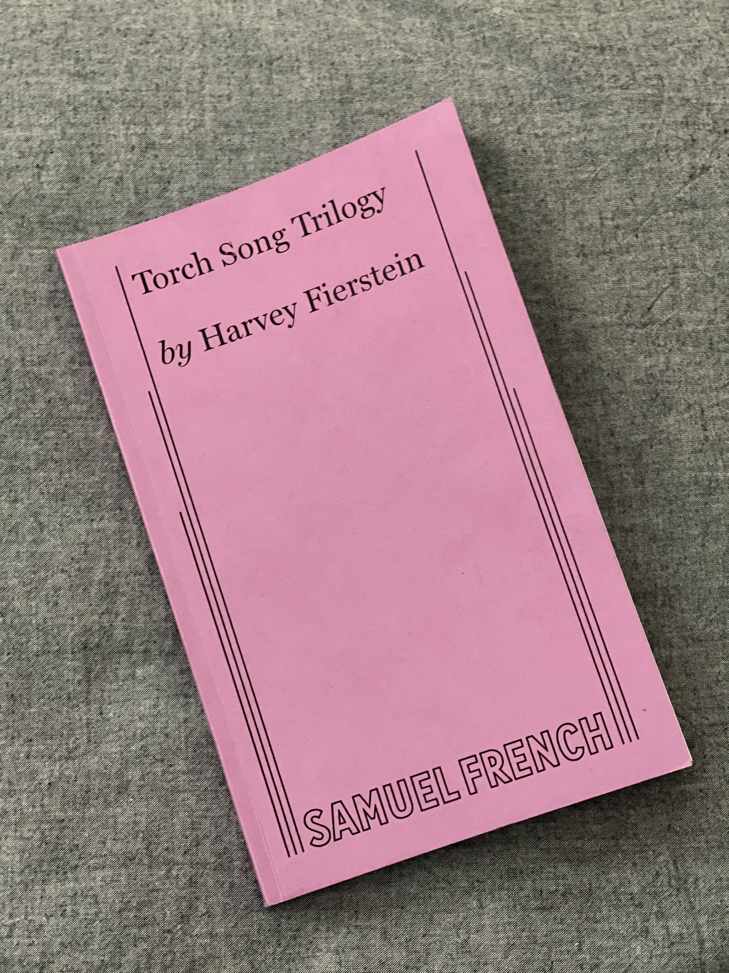 pink play book, showing title Torch Song Trilogy